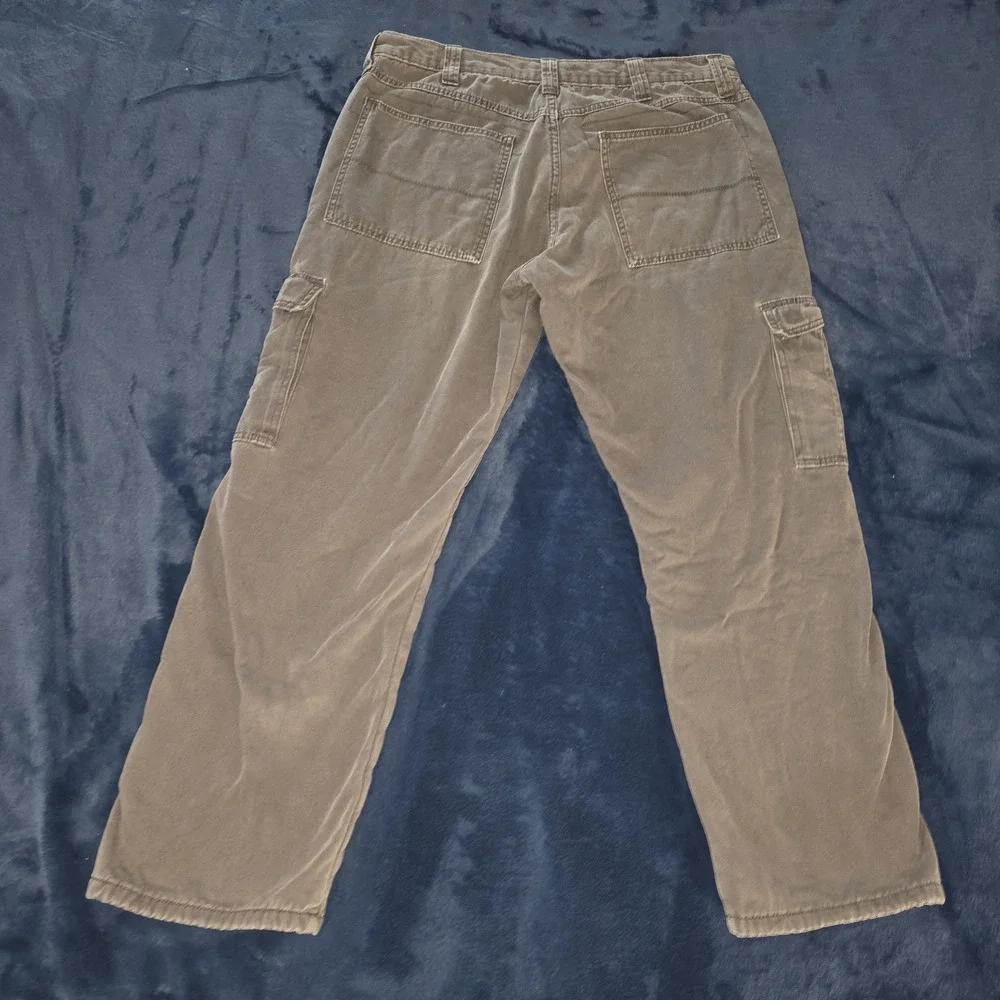 Wrangler Authentics Men's 36‎ X 30 (36x28) Fleece Lined Gray Cargo Pants